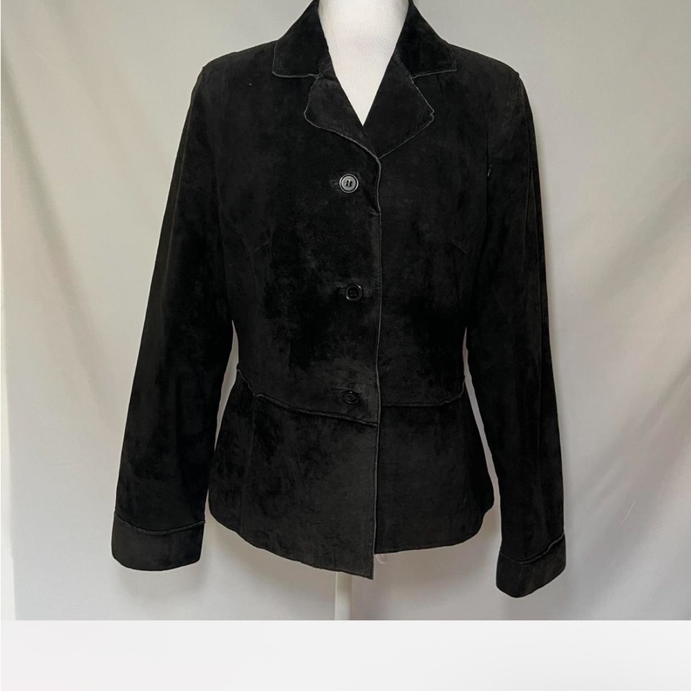 Brandon Thomas Black leather suede Jacket medium